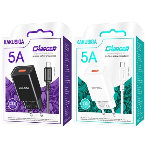 МЗП 1Port Kakusiga KSC-1644 USB 5A USB to Micro black