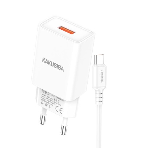 СЗУ 1Port Kakusiga KSC-1644 USB 5A USB to Type-C white