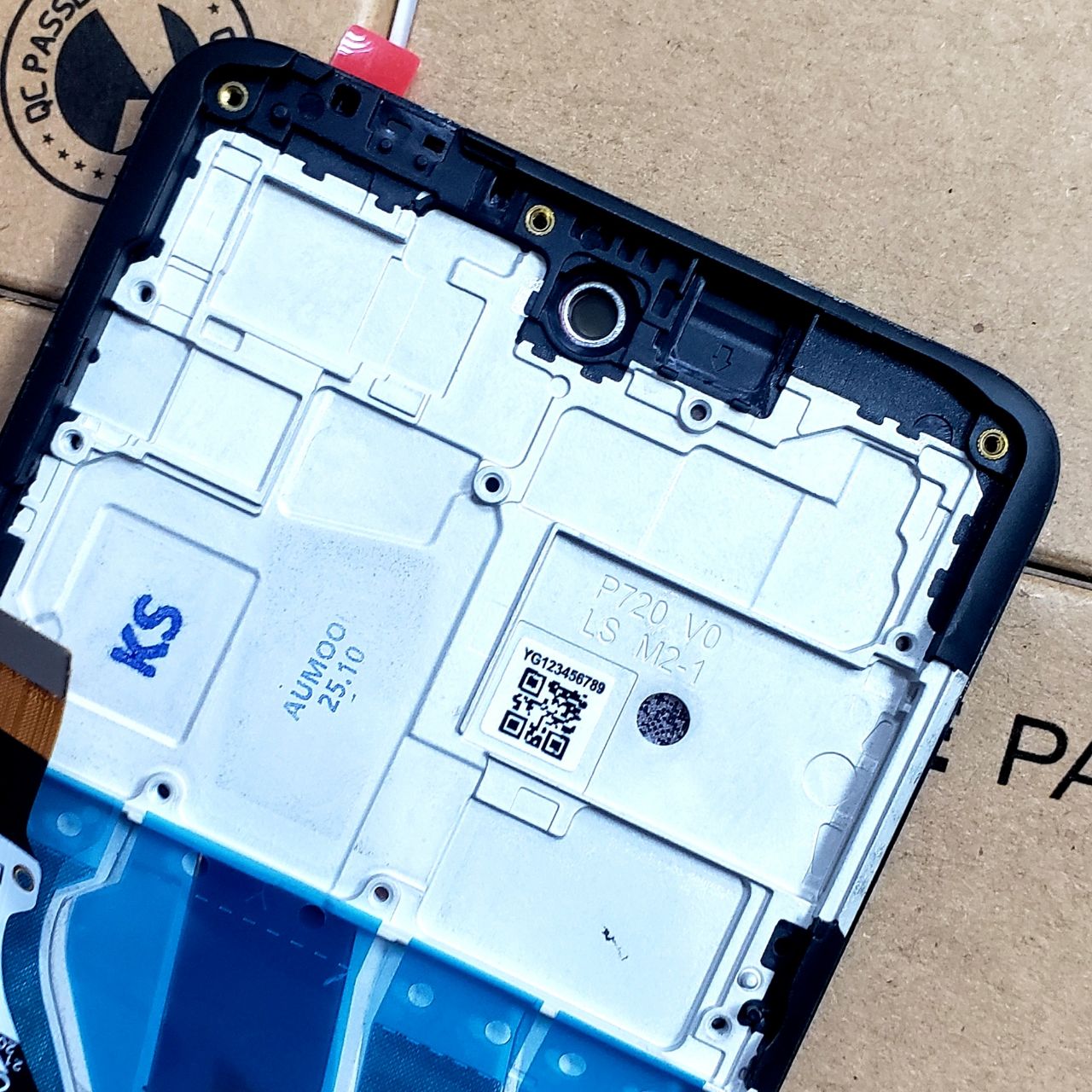 Дисплей Motorola Moto G51 5G black, с рамкой, Original (PRC)