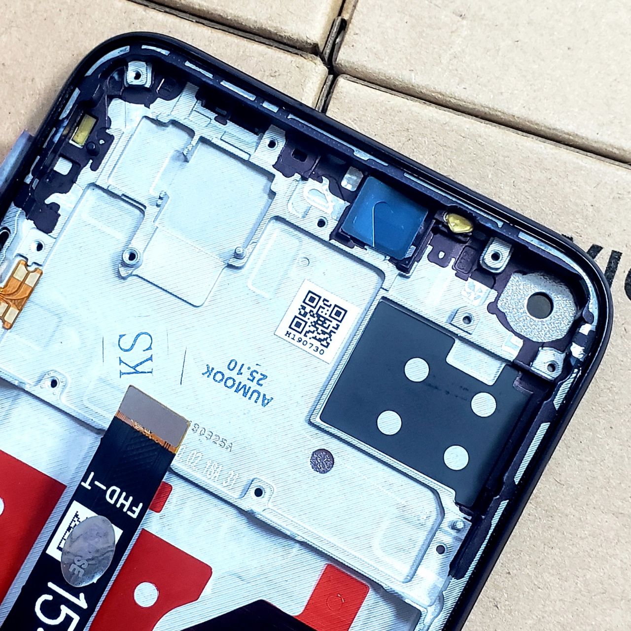 Дисплей Huawei P40 Lite | Nova 7i | Nova 6 SE black, с рамкой, Original (PRC)