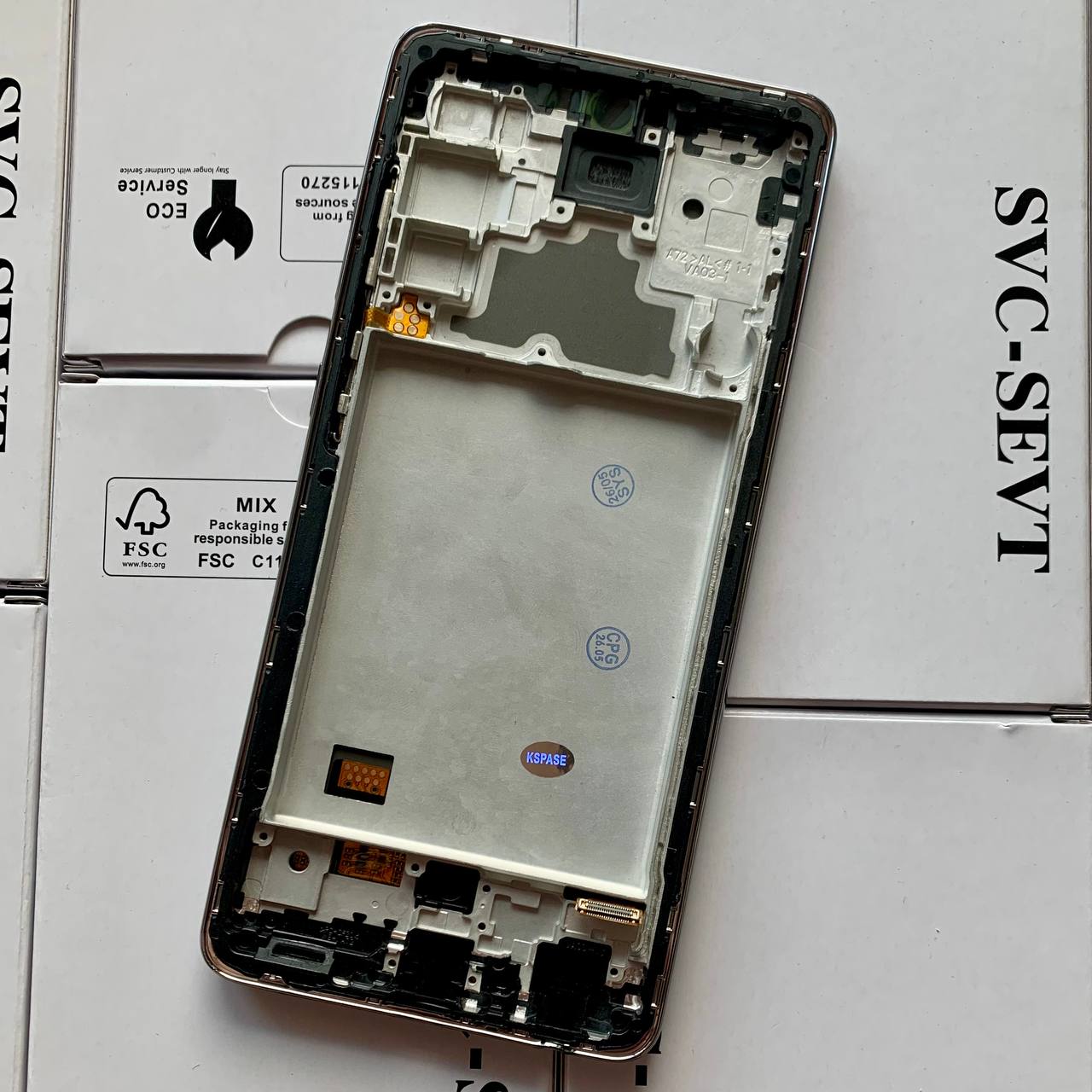 Дисплей Samsung A725 Galaxy A72 2021 black, з рамкою, INCELL
