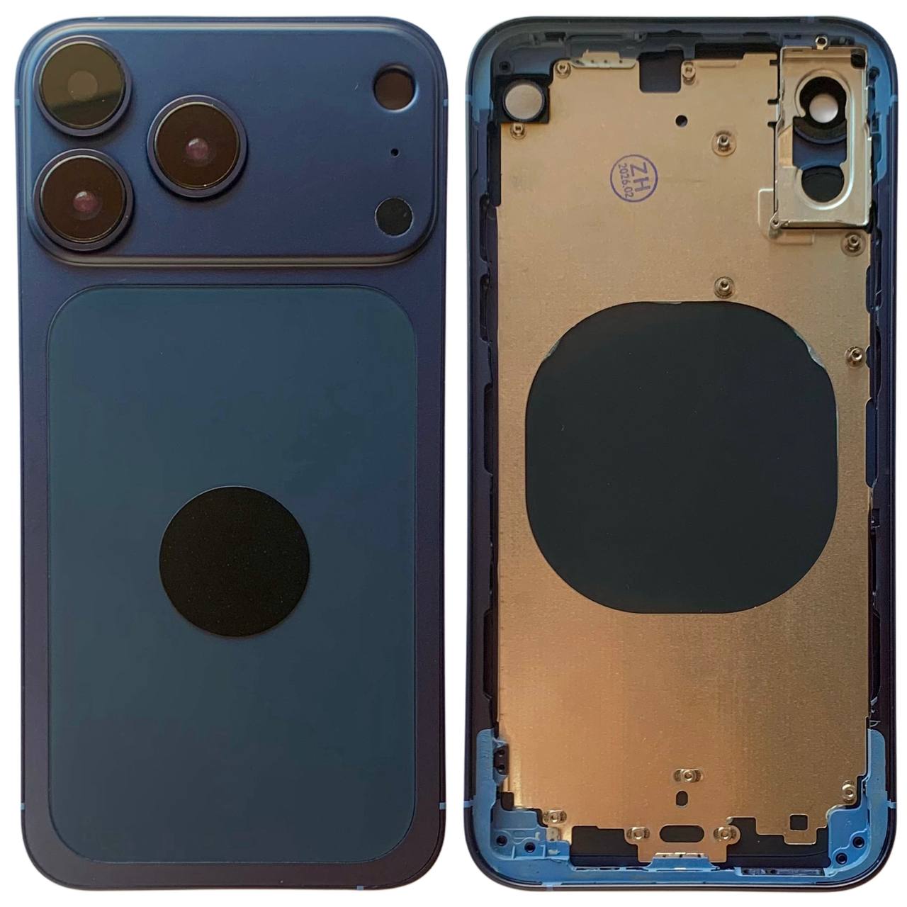 Корпус iPhone Xs blue в формі iPhone 17 Pro, High Quiality