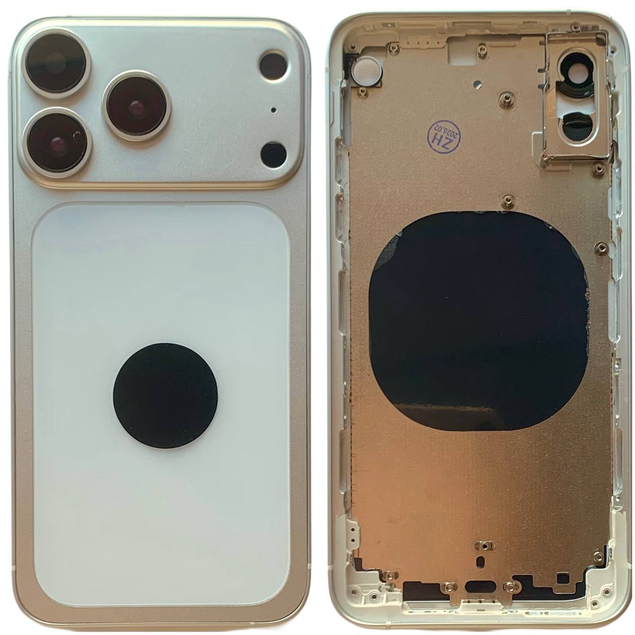 Корпус iPhone Xs white в формі iPhone 17 Pro, High Quiality