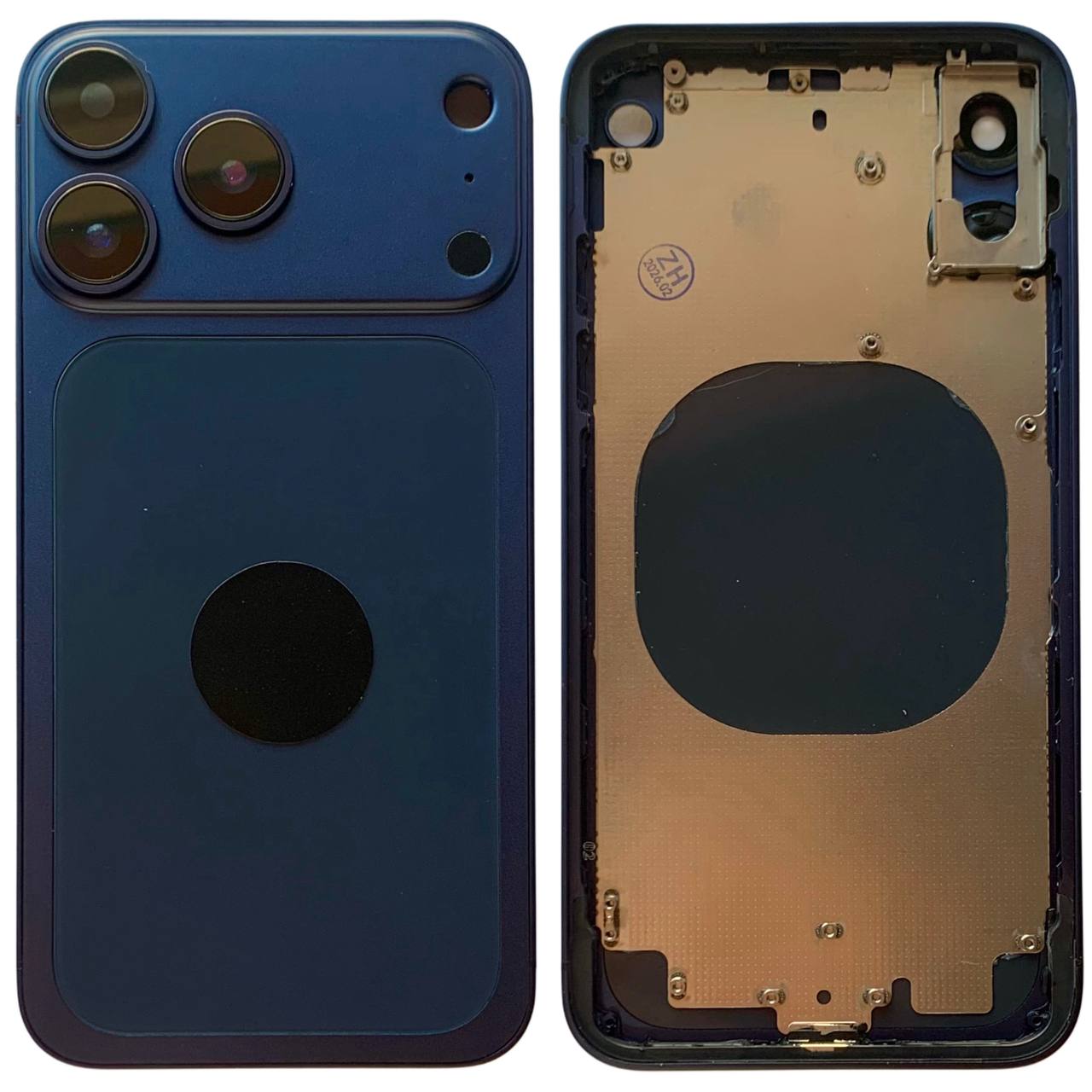 Корпус iPhone X blue в формі iPhone 17 Pro, High Quiality