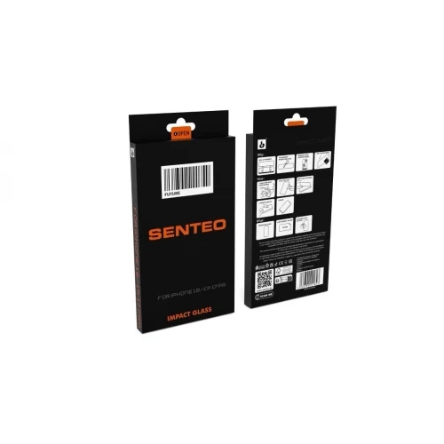 Защитное стекло SENTEO 9H Impact iPhone 17 Air black (в упаковке)