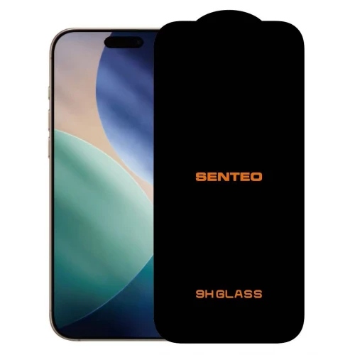 Защитное стекло SENTEO 9H Impact iPhone 17 Air black (в упаковке)