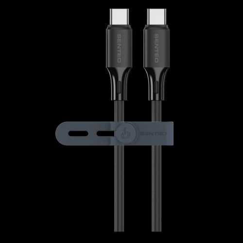 Кабель SENTEO SL-08 nano silicone 60W Type-C to Type-C 1m (black)