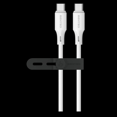 Кабель SENTEO SL-08 nano silicone 60W Type-C to Type-C 1m (white)