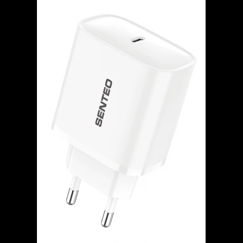 СЗУ 1Port SENTEO T-01 version2 USB-C PD 20W (CE Сертификат) (white)
