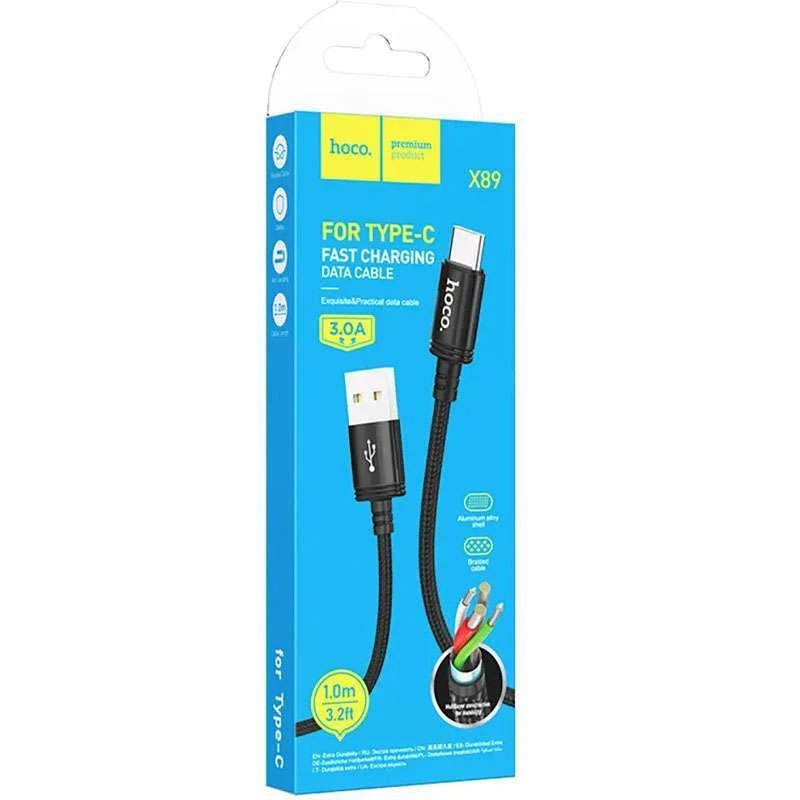 Кабель Hoco X89 USB to Micro 1m (black)