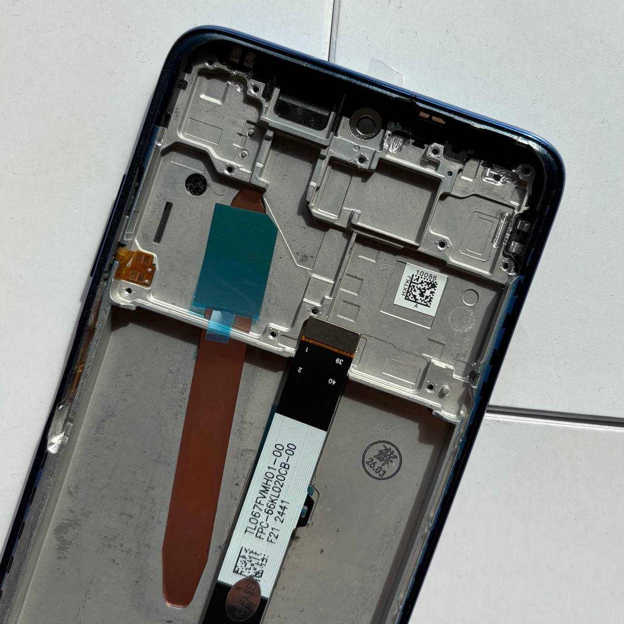 Дисплей Xiaomi Poco X3 | Poco X3 Pro | Poco X3 NFC blue, з рамкою, Original (PRC)