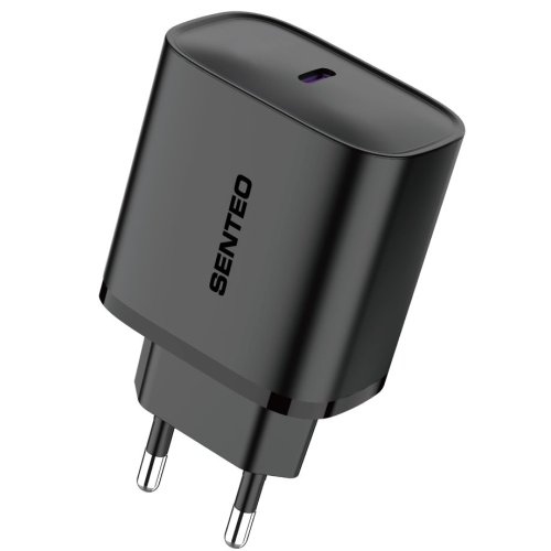МЗП 1Port SENTEO T-03 version2 USB-C PD 30W (CE Сертификат) (black)