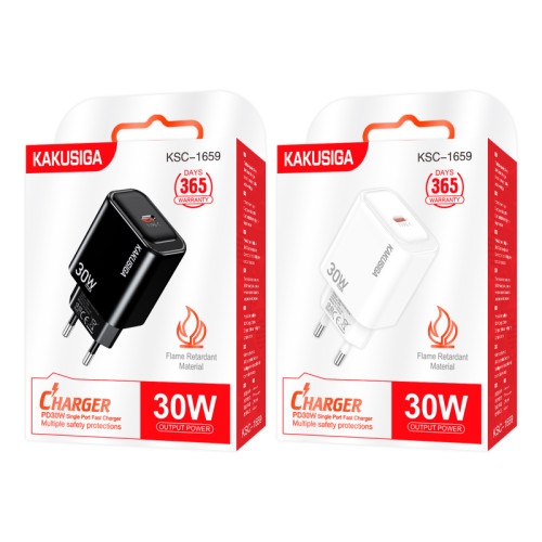 МЗП 1Port Kakusiga KSC-1659 USB-C 30W Black
