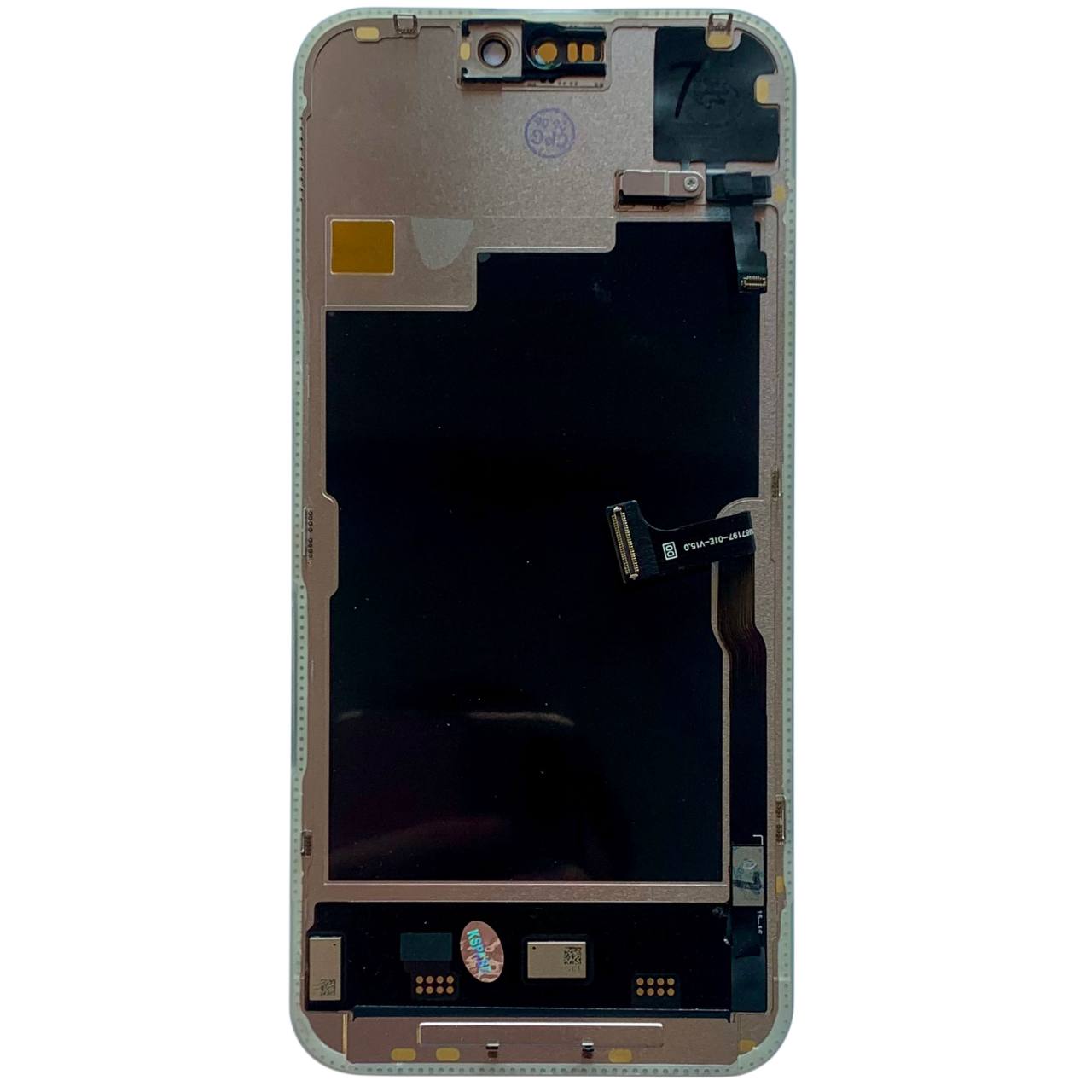 Дисплей iPhone 15 Pro Max black, з рамкою, CPG Soft OLED 120Hz (без помилки) | З верхнім шлейфом