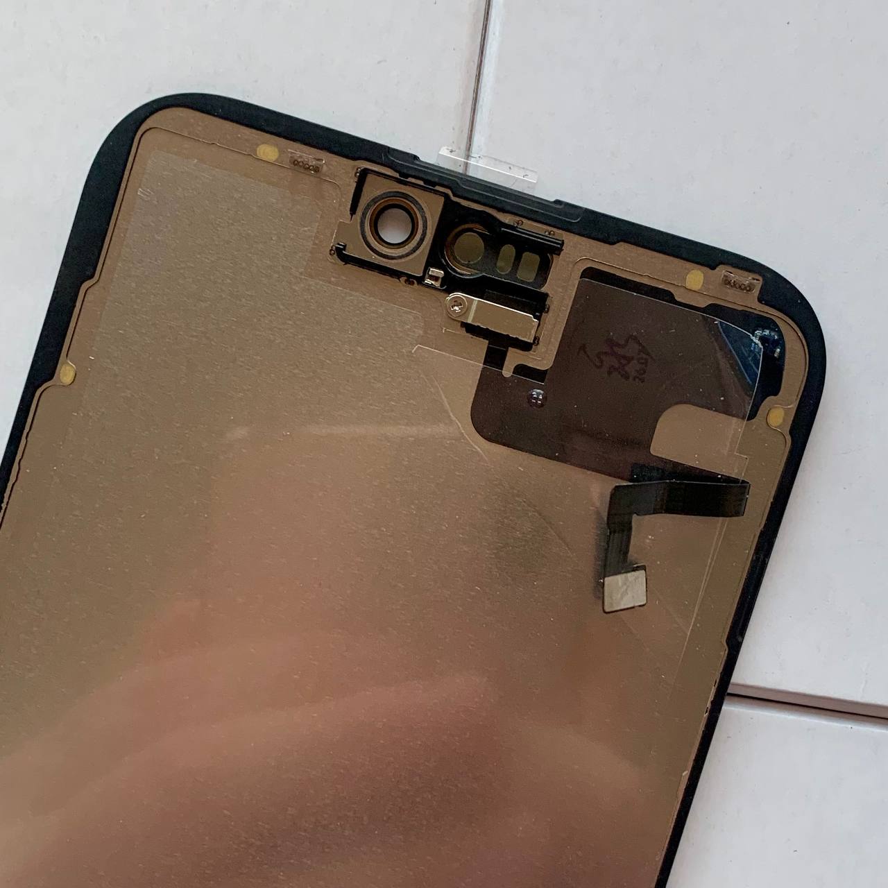 Дисплей iPhone 15 Plus black, з рамкою, CPG Soft OLED (без помилки) | З верхнім шлейфом