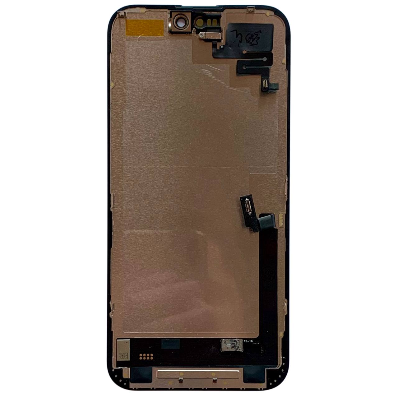 Дисплей iPhone 16 Plus black, з рамкою, CPG Soft OLED (без помилки) | З верхнім шлейфом