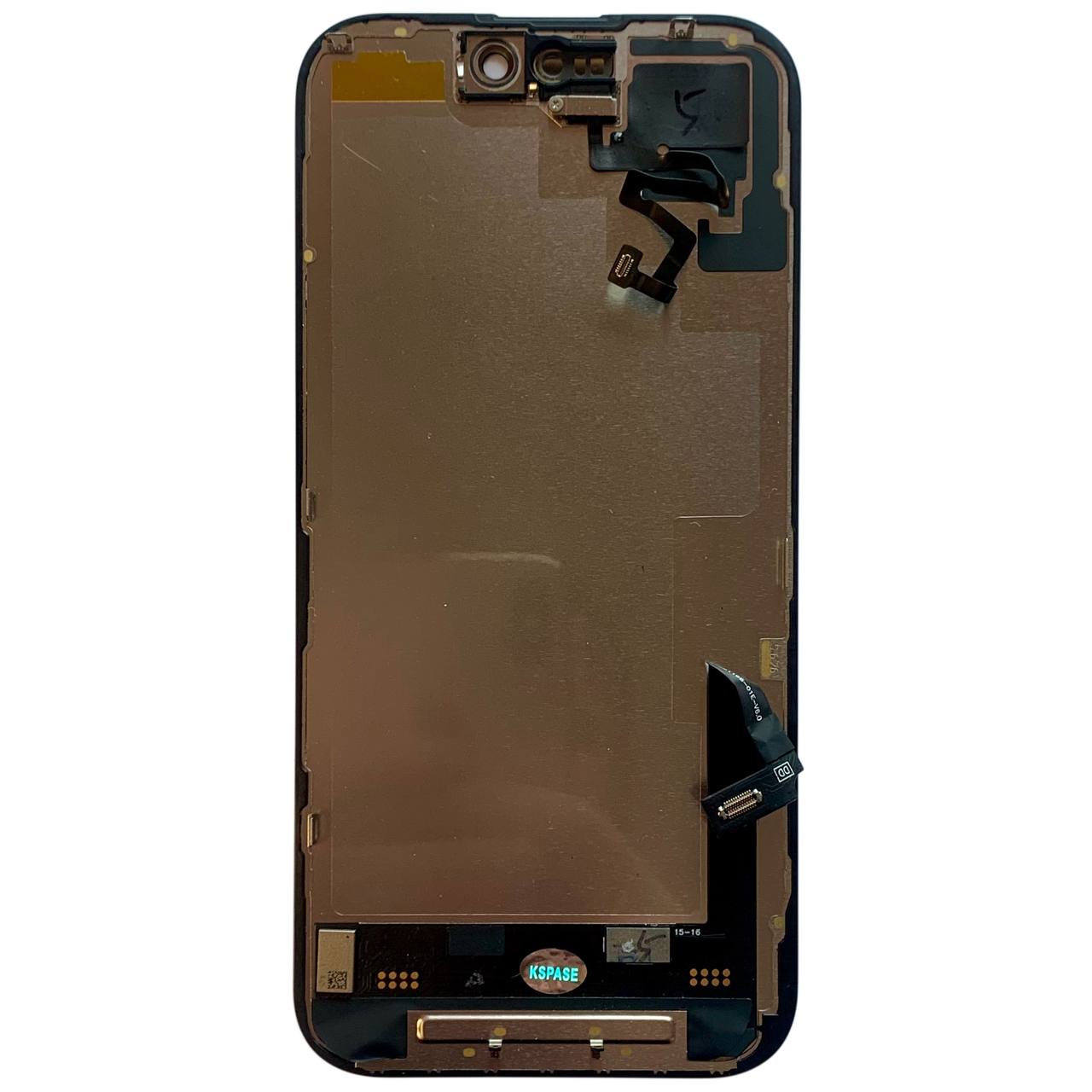 Дисплей iPhone 16 black, з рамкою, CPG Soft OLED 120Hz (без помилки) | З верхнім шлейфом