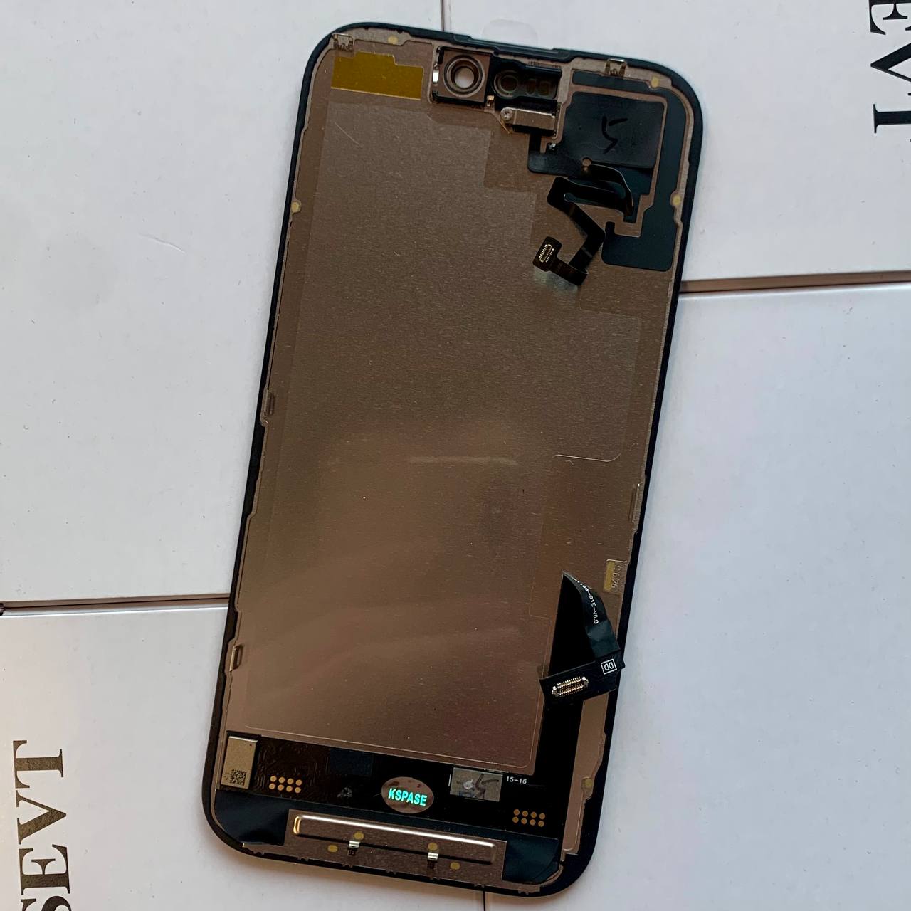 Дисплей iPhone 16 black, з рамкою, CPG Soft OLED 120Hz (без помилки) | З верхнім шлейфом