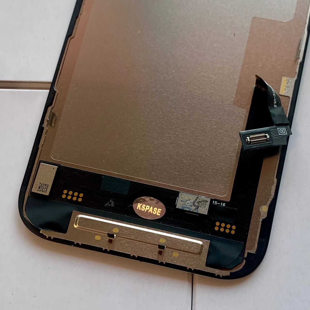 Дисплей iPhone 16 black, з рамкою, CPG Soft OLED 120Hz (без помилки) | З верхнім шлейфом
