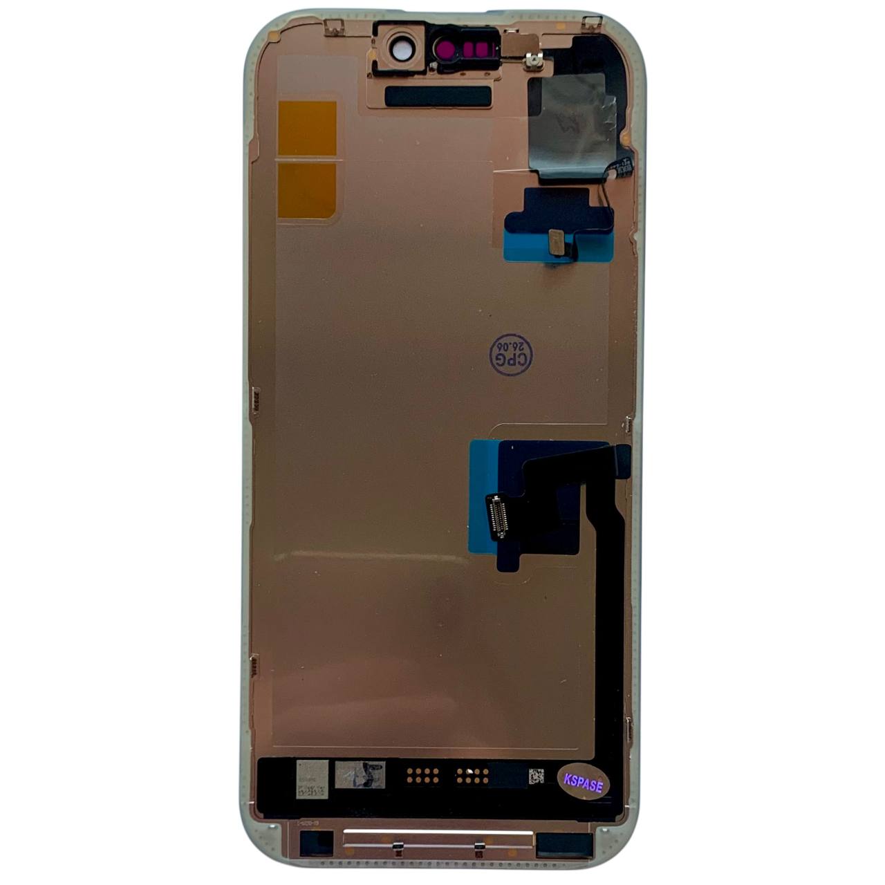 Дисплей iPhone 16 Pro black, з рамкою, CPG Soft OLED 120Hz (без помилки) | З верхнім шлейфом