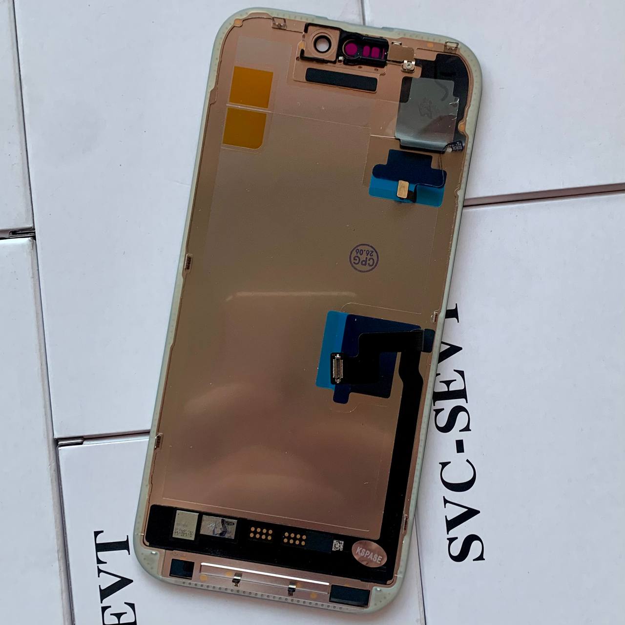 Дисплей iPhone 16 Pro black, з рамкою, CPG Soft OLED 120Hz (без помилки) | З верхнім шлейфом
