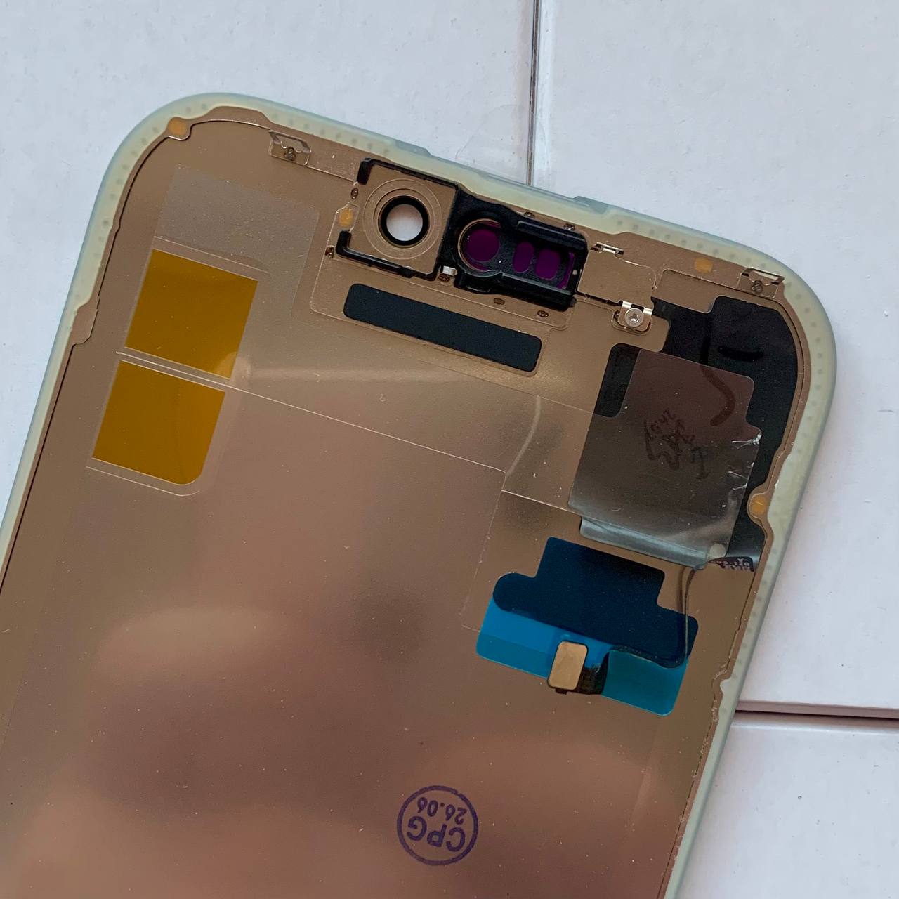 Дисплей iPhone 16 Pro black, з рамкою, CPG Soft OLED 120Hz (без помилки) | З верхнім шлейфом