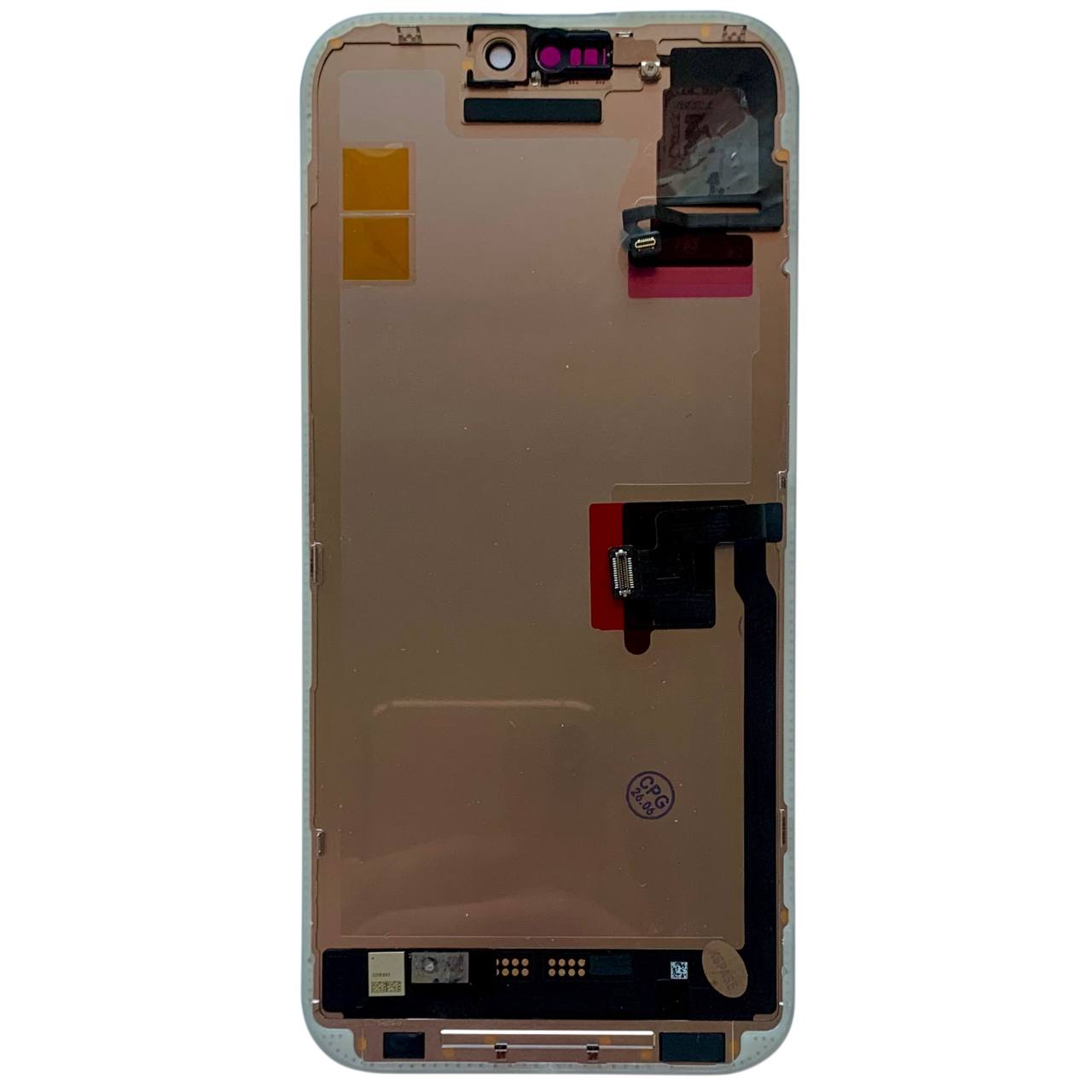 Дисплей iPhone 16 Pro Max black, з рамкою, CPG Soft OLED 120Hz (без помилки) | З верхнім шлейфом