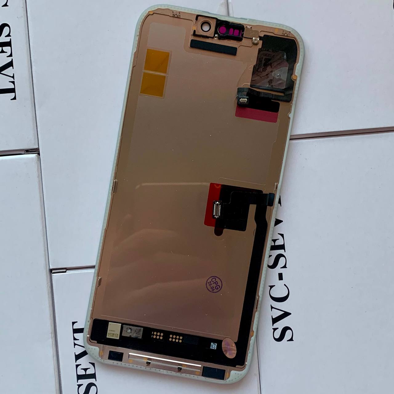 Дисплей iPhone 16 Pro Max black, з рамкою, CPG Soft OLED 120Hz (без помилки) | З верхнім шлейфом