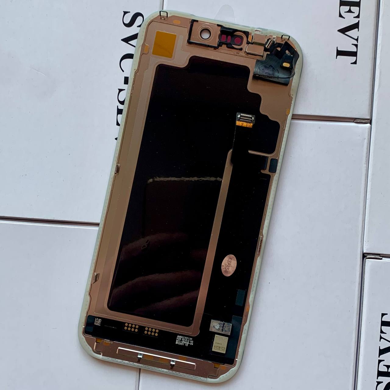 Дисплей iPhone 17 Pro black, з рамкою, CPG Soft OLED 120Hz (без помилки) | З верхнім шлейфом