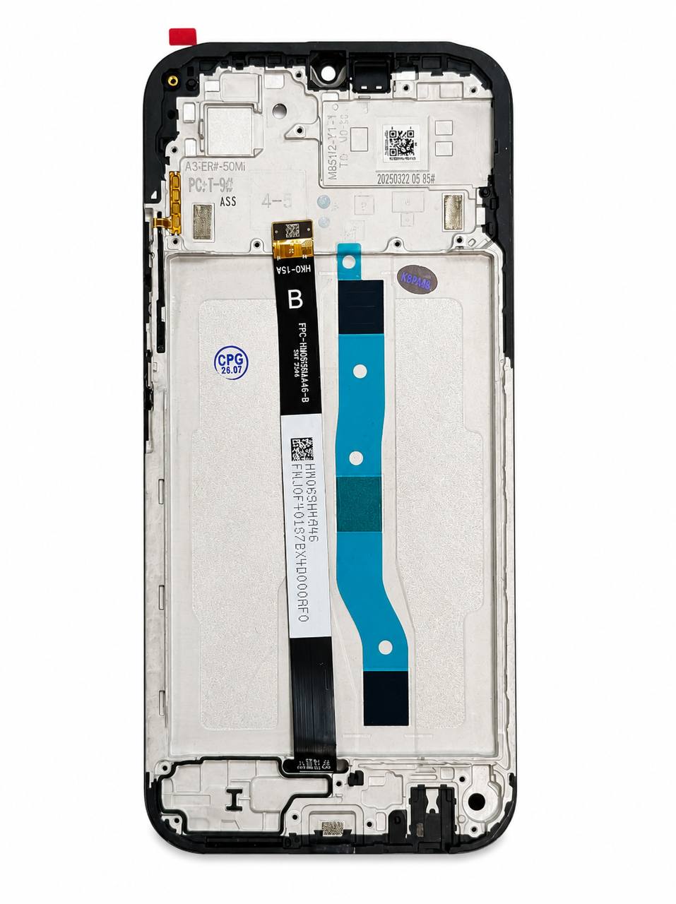 Дисплей Xiaomi Redmi 15C black, з рамкою, Original Self Welded | Європейська версія (171mm)