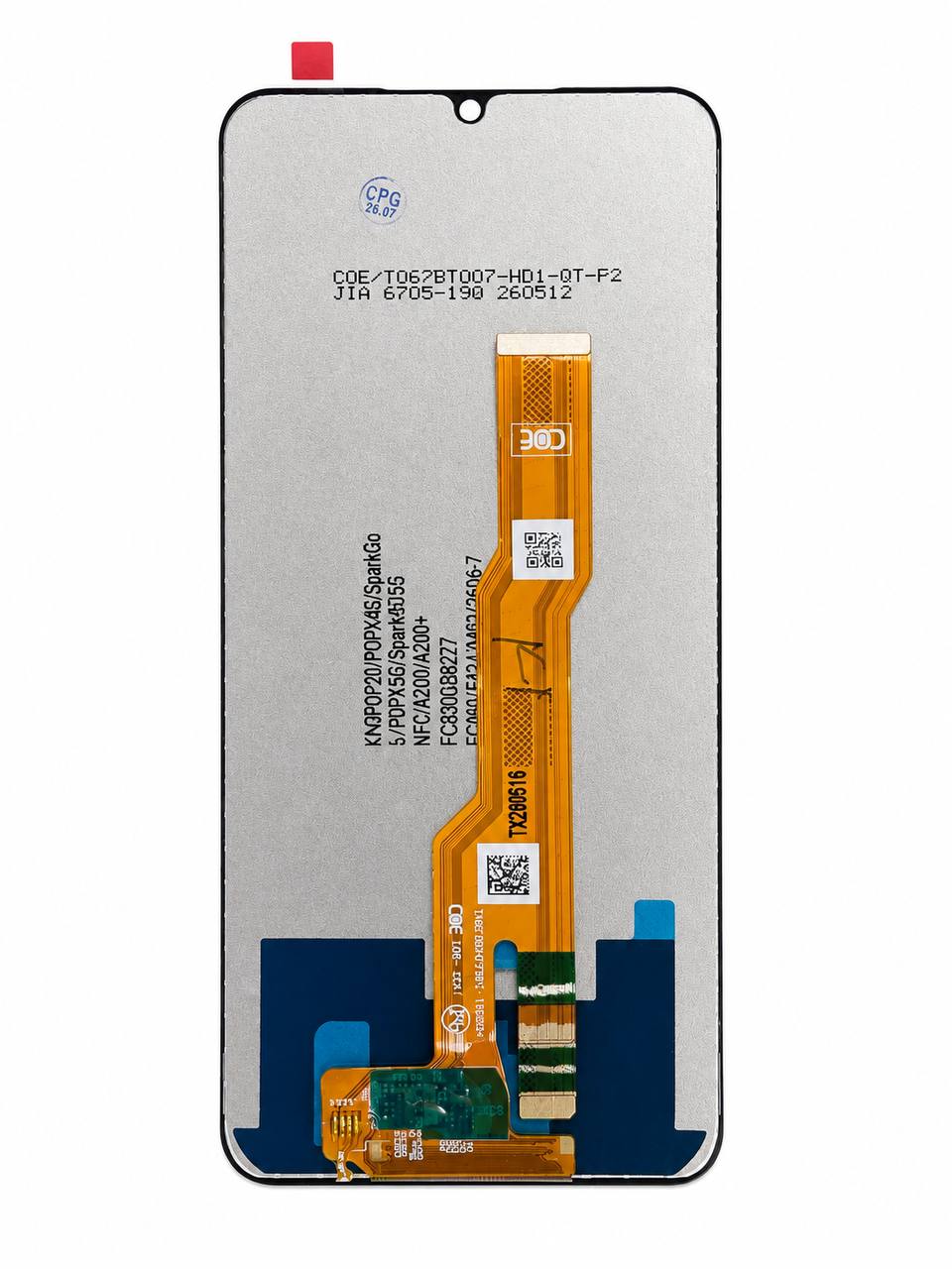 Дисплей Tecno Spark Go 3 black, без рамки, Original Self Welded