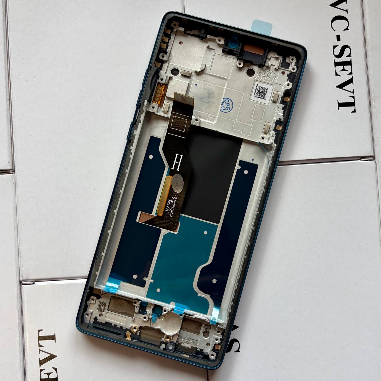 Дисплей Motorola Moto Edge 50 Fusion blue, з рамкою, Original Self Welded