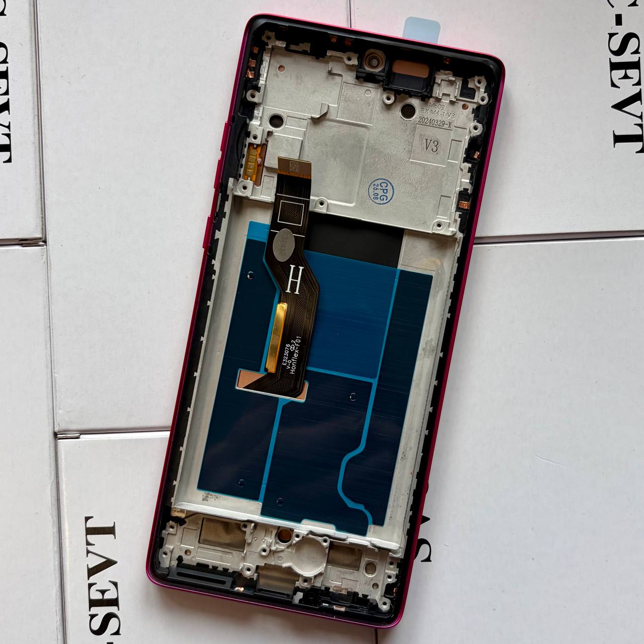Дисплей Motorola Moto Edge 50 Fusion red, з рамкою, Original Self Welded